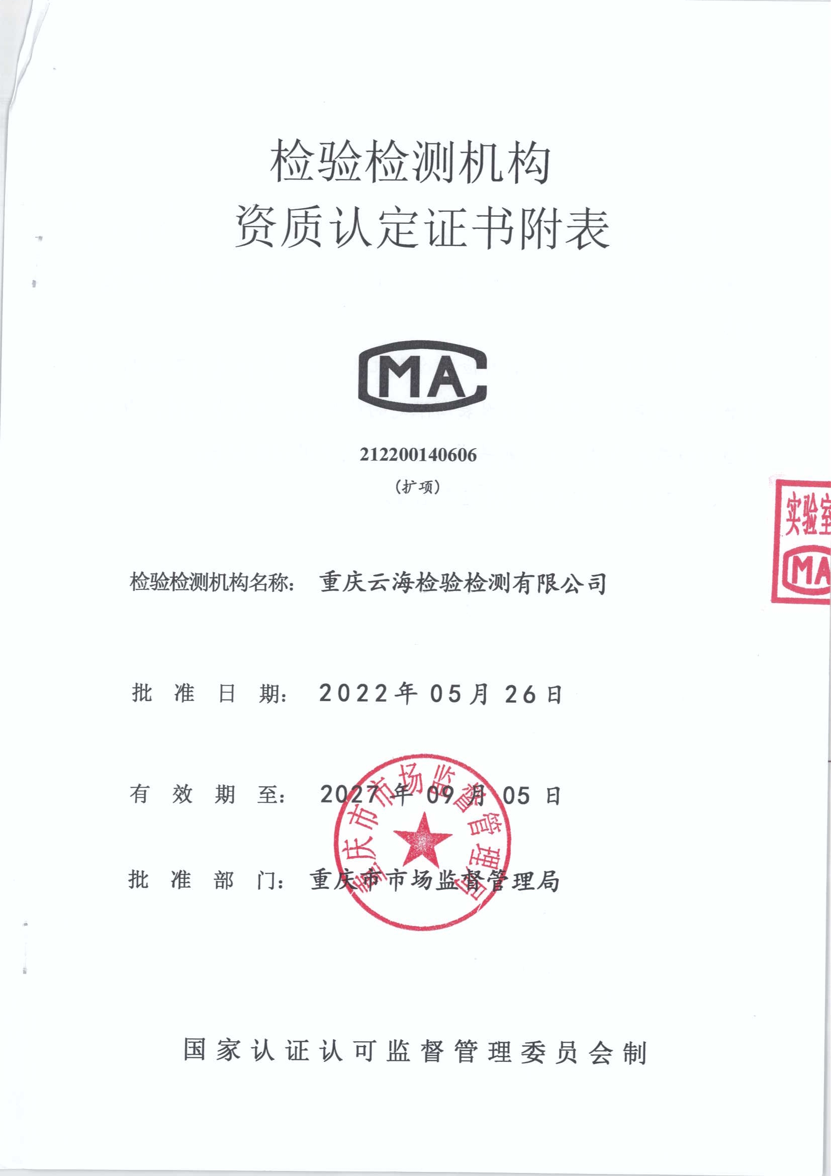 2022.5.26-2027.9.5 CMA資質(zhì)(zhì)認(rèn)(rèn)定能力參數(shù)(shù)附表及授權(quán)(quán)簽字人